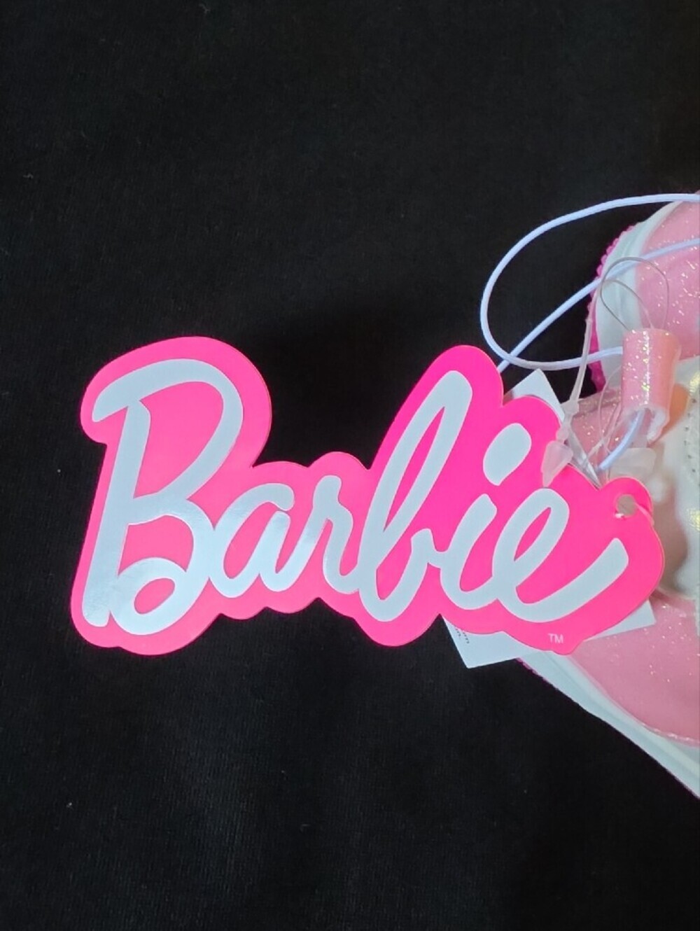 Barbie Pink and White Butterfly Velcro Sneakers - Picture 9 of 11